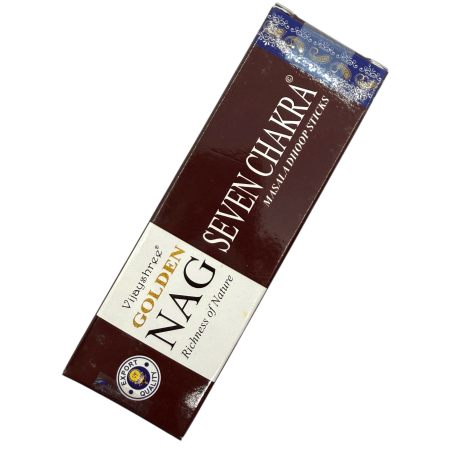 GOLDEN NAG بخور دهوب سبع شاكرات - أصابع ماسالا دوب - 1 عبوة من 10 قطع