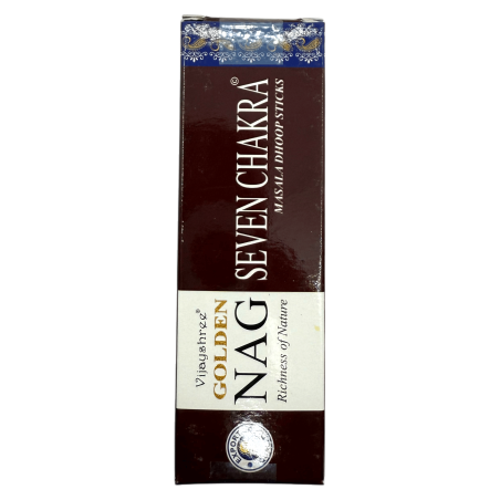 GOLDEN NAG بخور دهوب سبع شاكرات - أصابع ماسالا دوب - 1 عبوة من 10 قطع