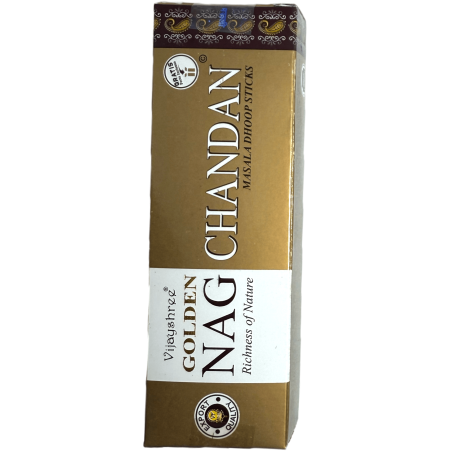 GOLDEN NAG チャンダン ドゥープ インセンス - マサラ ドゥープ スティック - 10 バールの 1 パック