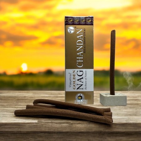 GOLDEN NAG Incienso Dhoop Chandan - Masala Dhoop Sticks - 1 paquete de 10 barritas