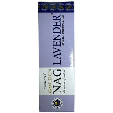 GOLDEN NAG Incienso Dhoop Lavanda - Masala Dhoop Sticks - 1 paquete de 10 barritas