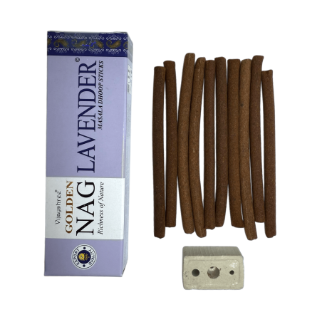 GOLDEN NAG Dhoop Lavender Incense - Masala Dhoop Sticks - 10バールの1パック