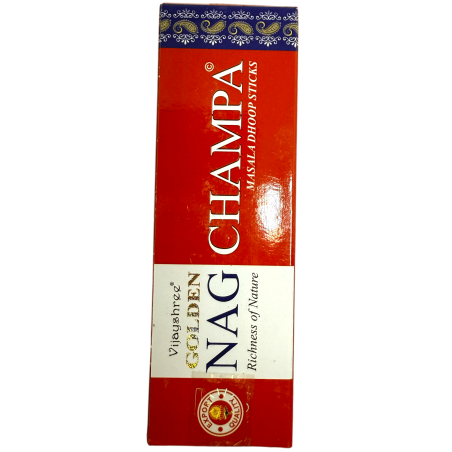 GOLDEN NAG Dhoop Champa Incense - Masala Dhoop Sticks - 10バー1パック