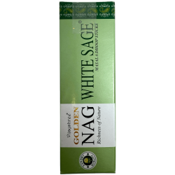 GOLDEN NAG Vit Salvia Dhoop Rökelse - Masala Dhoop Sticks - 1 förpackning med 10 barer