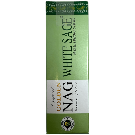 GOLDEN NAG White Sage Dhoop Räucherstäbchen - Masala Dhoop Sticks - 1 Packung mit 10 Riegeln