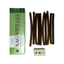 Incenso Dhoop GOLDEN NAG Salvia Bianca - Bastoncini Masala Dhoop - 1 confezione da 10 barrette