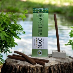 GOLDEN NAG Kadzidło Dhoop z białą szałwią - Masala Dhoop Sticks - 1 opakowanie 10 batonów