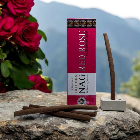 GOLDEN NAG Dhoop Roses Incense - Masala Dhoop Sticks - 10バー1パック