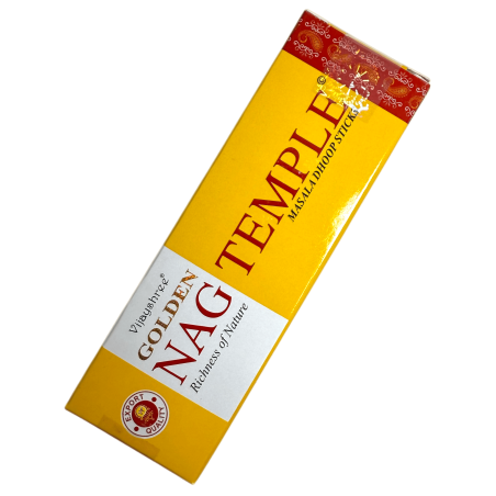 Incenso GOLDEN NAG Dhoop Temple - Pauzinhos de Dhoop Masala - 1 pacote de 10 palitos
