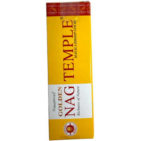 Incenso GOLDEN NAG Tempio Dhoop - Bastoncini Masala Dhoop - 1 confezione da 10 bastoncini