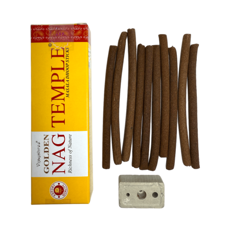 GOLDEN NAG Dhoop Temple Incense - Masala Dhoop Sticks - 10 スティックの 1 パック