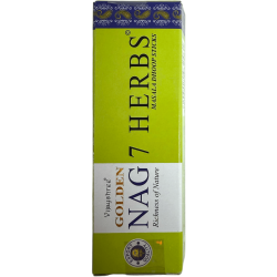GOLDEN NAG インセンス フープ 7 ハーブ - マサラ ドゥープ スティック - 10 バールの 1 パック