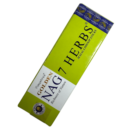 GOLDEN NAG بخور دهوب 7 أعشاب - أصابع ماسالا دوب - 1 عبوة من 10 قطع