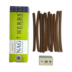 GOLDEN NAG Kadzidełka Dhoop 7 Ziół - Masala Dhoop Sticks - 1 opakowanie 10 batonów