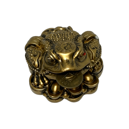 Chan Chu Wealth Toad - Money, Prosperity and Protection - 5.5x5x4cm - Feng Shui Includes Coin