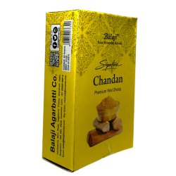 بخور Dhoop Chandan Balaji Signature Premium - علبة مع 10 أعواد بخور