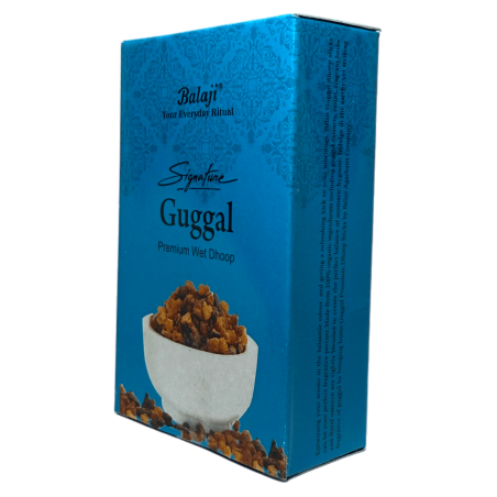 Tămâie Dhoop Guggal Balaji Signature Premium - Cutie cu 10 bețișoare de tămâie dhoop