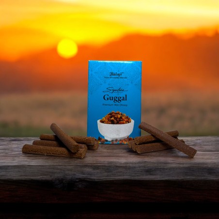Dhoop Guggal Balaji Signature Premium Incense - 10本の線香が入ったボックス dhoop