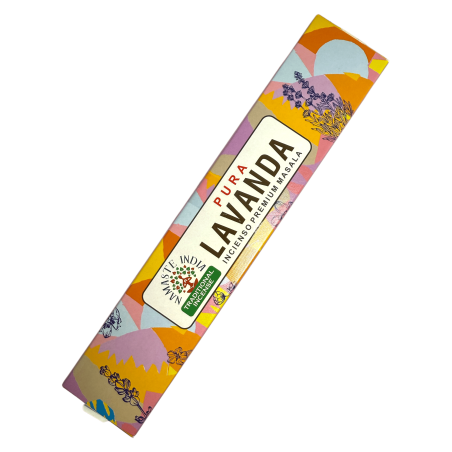 ピュアラベンダーインセンスナマステインドプレミアムマサラ-15grパック。