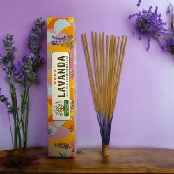 ピュアラベンダーインセンスナマステインドプレミアムマサラ-15grパック。