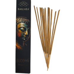 Incienso Buddha Sabiduría BANJARA - 1 Cajetilla de 15gr Incienso Sándalo Masala