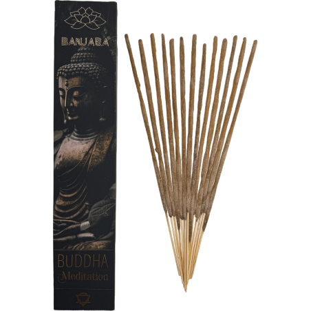 Buddha Incense Meditation BANJARA - 1 Pack of 15gr Incense Patchouli and Eucalyptus Masala