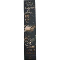 Buddha Räucherstäbchen Meditation BANJARA - 1 Packung 15gr Räucherstäbchen Patchouli und Eukalyptus Masala