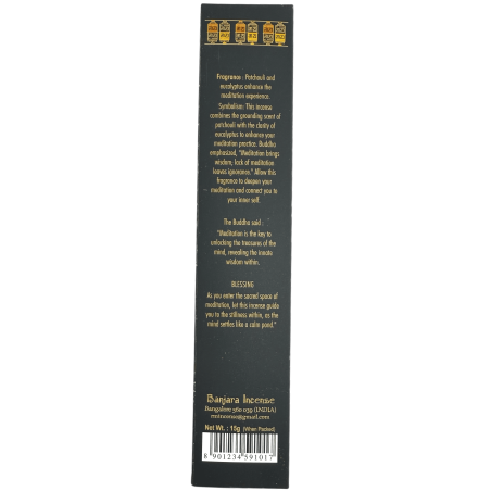 Budda Kadzidło Medytacja BANJARA - 1 opakowanie 15gr kadzidełka paczuli i eukaliptusa masala