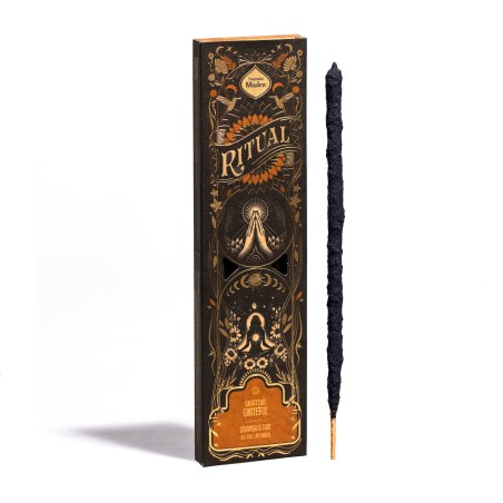 Incenso Ritual Gratidão Santa Mãe Lavanda Astral - 6 varas grossas de aproximadamente 1h de duração