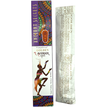 Gyllene kopal och lavendel rökelse Golden Ancient Secrets Vijayshree - 15gr pack.