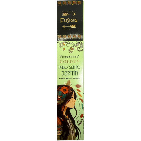 Incenso Palo Santo e Gelsomino Golden Fusion Vijayshree - Confezione da 15gr.