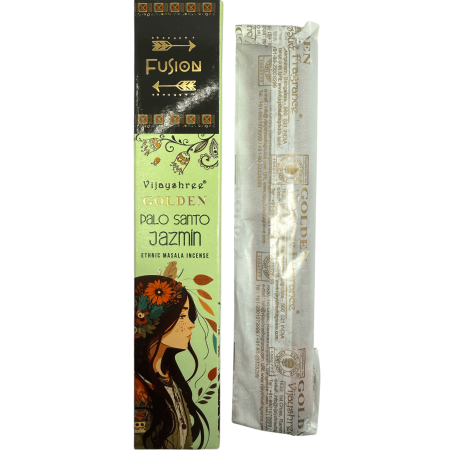 Encens Palo Santo et Jasmin Golden Fusion Vijayshree - Sachet de 15gr.