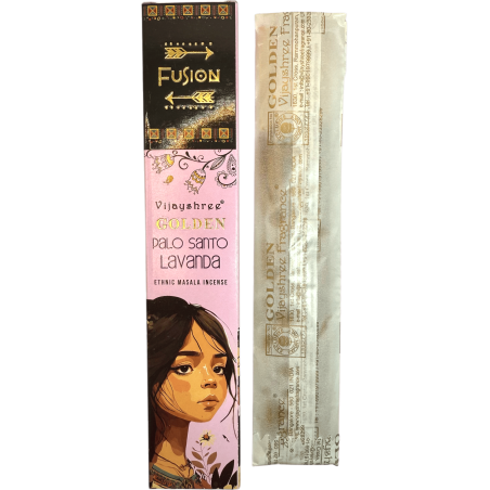 Encens Palo Santo et Lavande Golden Fusion Vijayshree - Sachet de 15gr.