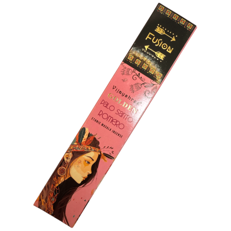 Incenso Vijayshree Palo Santo e Rosemary Golden Fusion - pacote de 15gr.