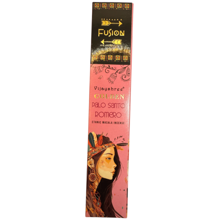 Incenso Vijayshree Palo Santo e Rosemary Golden Fusion - pacote de 15gr.
