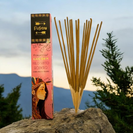 Encens Palo Santo et Romarin Golden Fusion Vijayshree - Sachet de 15gr.