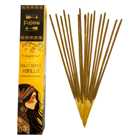 Palo Santo Weihrauch und Golden Fusion Vanille Vijayshree - 15gr Packung.