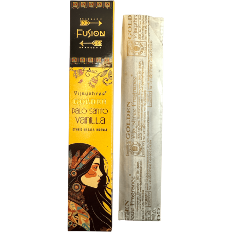 Tămâie Palo Santo și Vijayshree de vanilie Golden Fusion - pachet de 15gr.