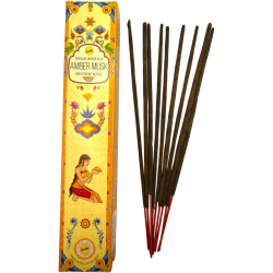 Encens Ambré Musc SREE VANI Golden India - 1 paquet de 15gr.