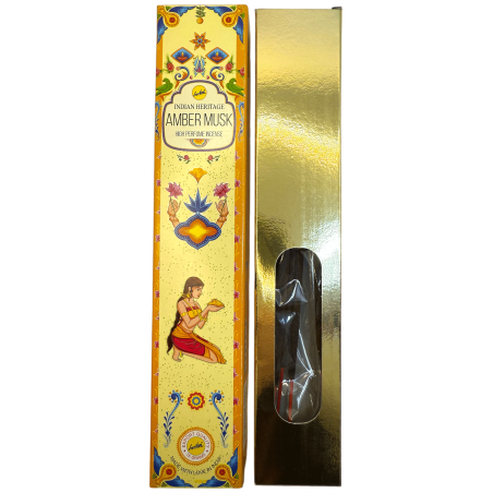 琥珀色の香ムスク SREE VANI ゴールデンインド-15grの1パック。