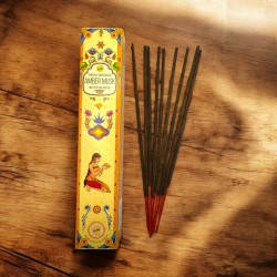 Encens Ambré Musc SREE VANI Golden India - 1 paquet de 15gr.