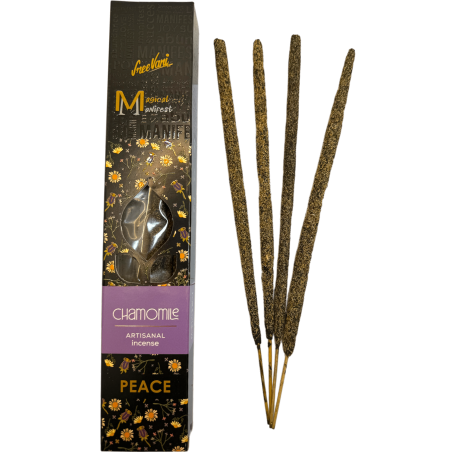 Incenso alla Camomilla Paz Manifest SREE VANI - Incenso Naturale Artigianale - 4 barre spesse Qualità Extra