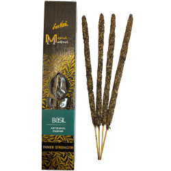 Basilicum Wierook Inner Strength Manifest SREE VANI - Natuurlijke Ambachtelijke Wierook - 4 dikke repen extra kwaliteit