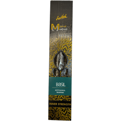 バジルインセンスインナーストレングスマニフェスト SREE VANI - ナチュラルアルチザンインセンス - 4本の太いバーエクストラクオリティ