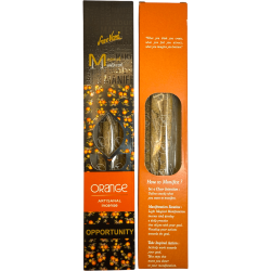 Orange Incense Opportunity Manifest SREE VANI - Natural Organic Artisan Incense - 4 thick bars Extra quality