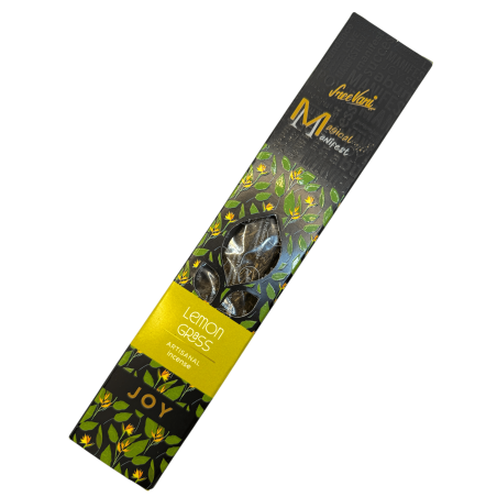 Alegr Manifest Lemongrass Incense SREE VANI - Handmade Organic Natural Incense - 4 Extra Quality Thick Sticks