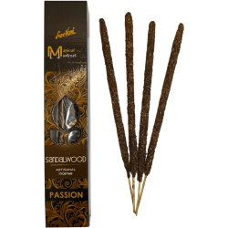 Sandelhout Wierook Passion Manifest SREE VANI - Natuurlijke Biologische Ambachtelijke Wierook - 4 dikke stokjes extra kwaliteit