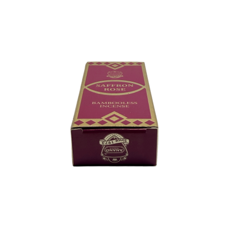 Dhoop Encens Safran Roses ANAND Encens Bambou Sans Bambou Safran Rose - 1 paquet de 15 barres