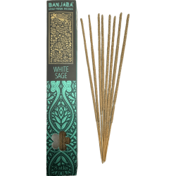 White Sage Incense BANJARA Extra Long Ethnic Tribal - 8 natural masala incense sticks