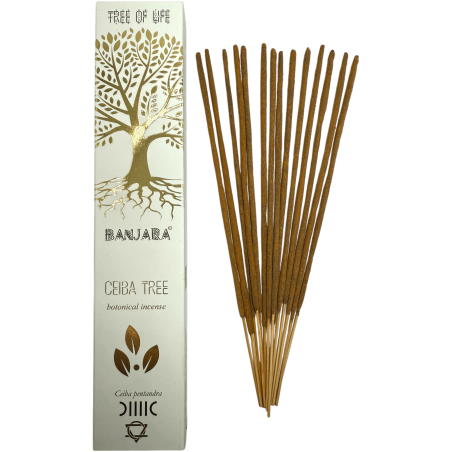 Incienso Árbol Ceiba BANJARA Árbol de la Vida - Tree of Life Botanical - Cajita de 15gr. de Incienso Masala